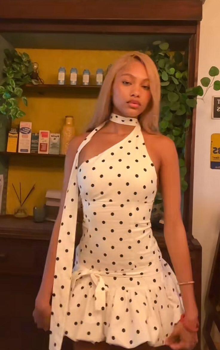 Fashion White Satin Polka Dots Short Graduation Homecoming Dress Birthday Outfits SP3206