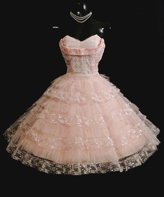 Charming Strapless Tulle Lace Pink Formal 20th Birthday Outfits Short Graduation Homecoming Dress Y9907