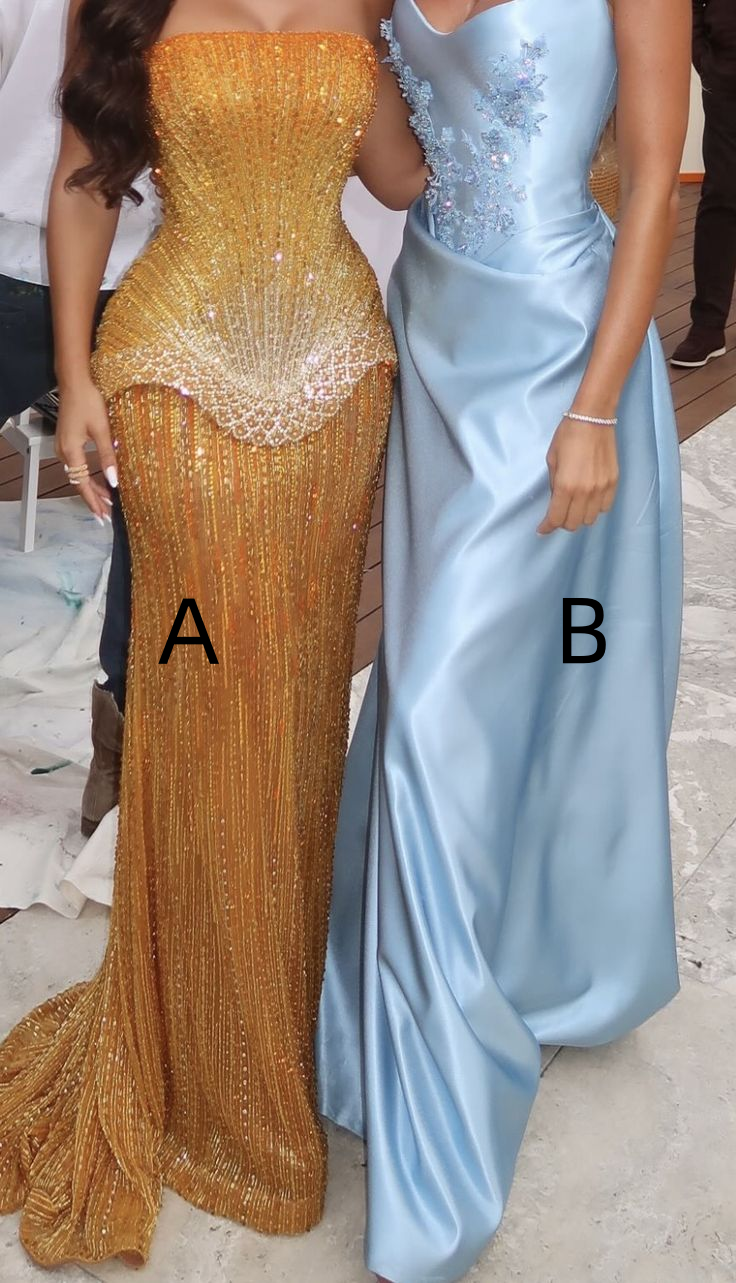 Elegant Strapless Mermaid Long Party Dress Birthday Prom Dresses SP858