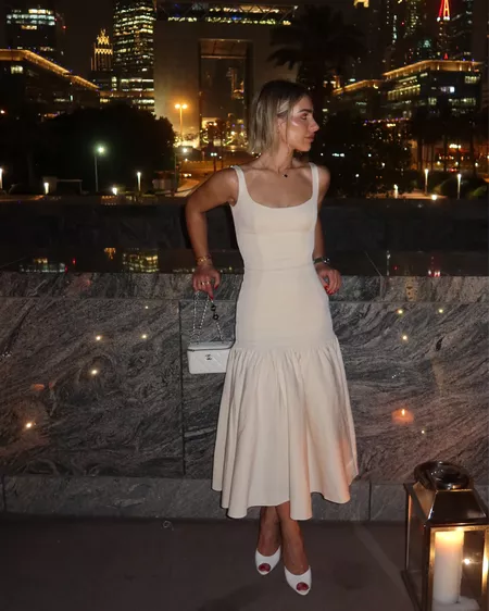 Pretty Ivory Mermaid Party Dress Long Satin Prom Evening Dress Y8014