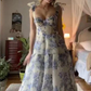 Special Floral Pattern Chiffon A-Line Prom Evening Dresses Y6721