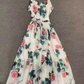 A-line Straps Floral Print Prom Dress,Summer Beach Dress,Vacation Dress Y5818
