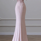 Flesh Pink Sequin Evening Gown Elegant Women's Off Shoulder Party Prom Evening Dress  Y6963