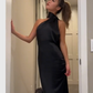 Elegant Black Backless Long Prom Dress,Black Evening Dress  Y7426