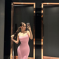 Sexy Pink Bodycon Dress,Pink Sleeveless Prom Dress Y5717