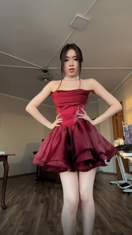 Retro Burgundy Satin Tulle Layered Short Graduation Homecoming Dress Cocktail Dress SP3925