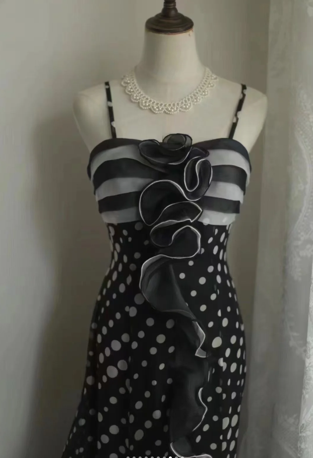 Unique Spaghetti Straps Chiffon Ruffle Mermaid Long Evening Dress Birthday Prom Dresses SP1024