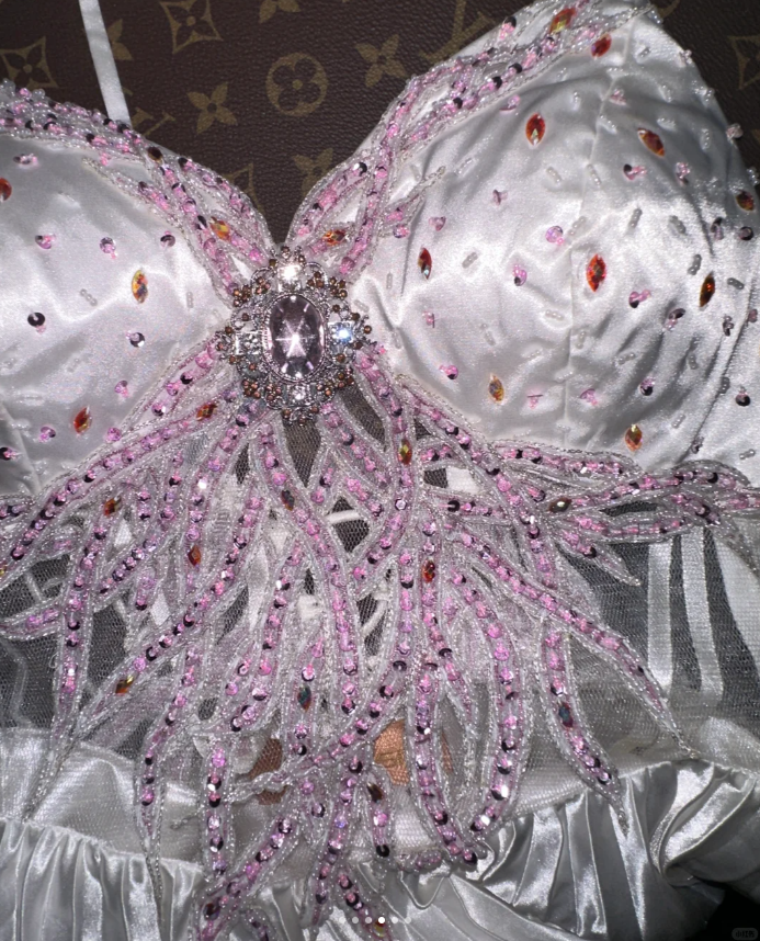 Stylish Silver Gray Spaghetti Straps Satin Pleated Beaded Mermaid Prom Dress Long Evening Dress SP875