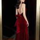 Maroon Mermaid Long Prom Dress,Charming Evening Dress Y1639