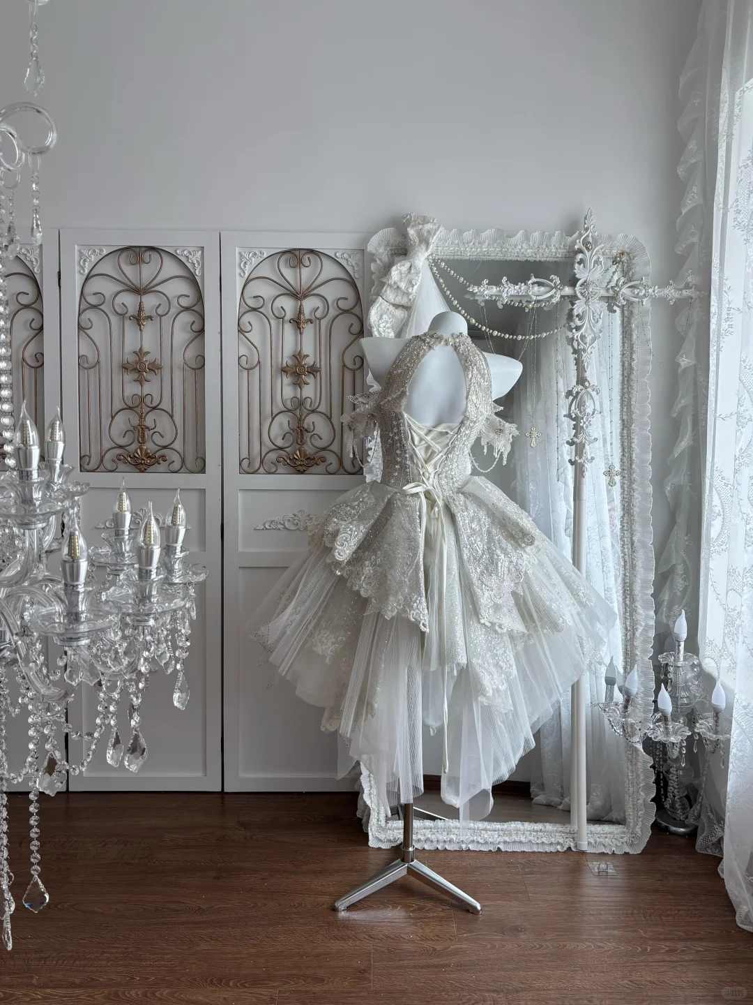 Glamorous Halter White Tulle Sequin Beaded Short Homecoming Dress Birthday Dress SP3809