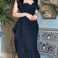 Chic Black Sweetheart Neckline Sheath Prom Dress,Black Formal Dress Y5565