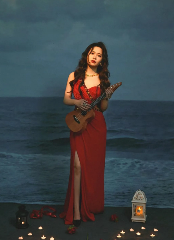 Charming Red One Shoulder Satin Beaded Mermaid Slit Prom Dress Long Evening Dress SP566