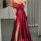 Glamorous Off The Shoulder Prom Dress With Split Ruffles Y165