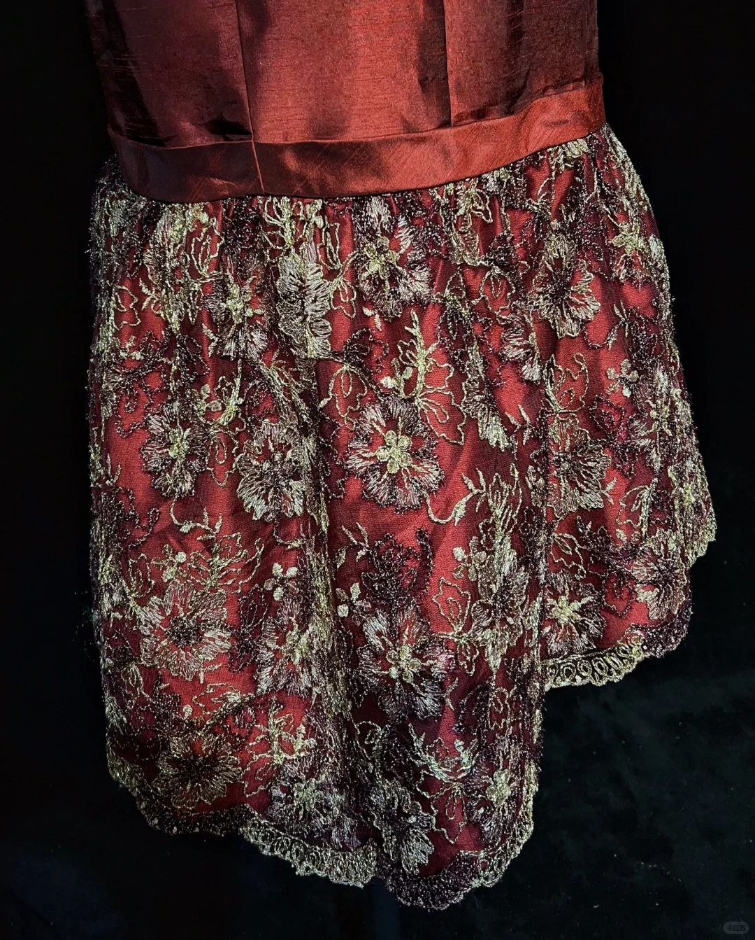 Vintage Spaghetti Straps Satin Lace Short Prom Dress,Red A Line Short 7th Grade Homecoming Dress SP2897