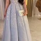 Charming Strapless A-line Evening Dress With Appliques  Y5962