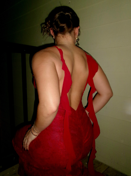 Pretty Spaghetti Straps V Neck Red Lace Backless Mermaid Party Dress Birthday Outfits SP897