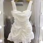 Chic White Homecoming Dress,White Party Dress Y2023