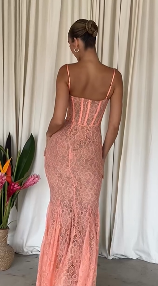 Sexy Lace Mermaid Prom Dress Long Evening Gown Y7693