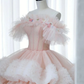 Fairy Tulle Pleated Layered Ball Gown Sweet Quinceanera Dress Y7702