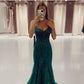 Mermaid V Neck Dark Green Prom Dress Stunning Evening Dress Y325