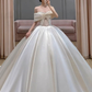 Off The Shoulder Satin Wedding Dress Charming Wedding Dress Y264