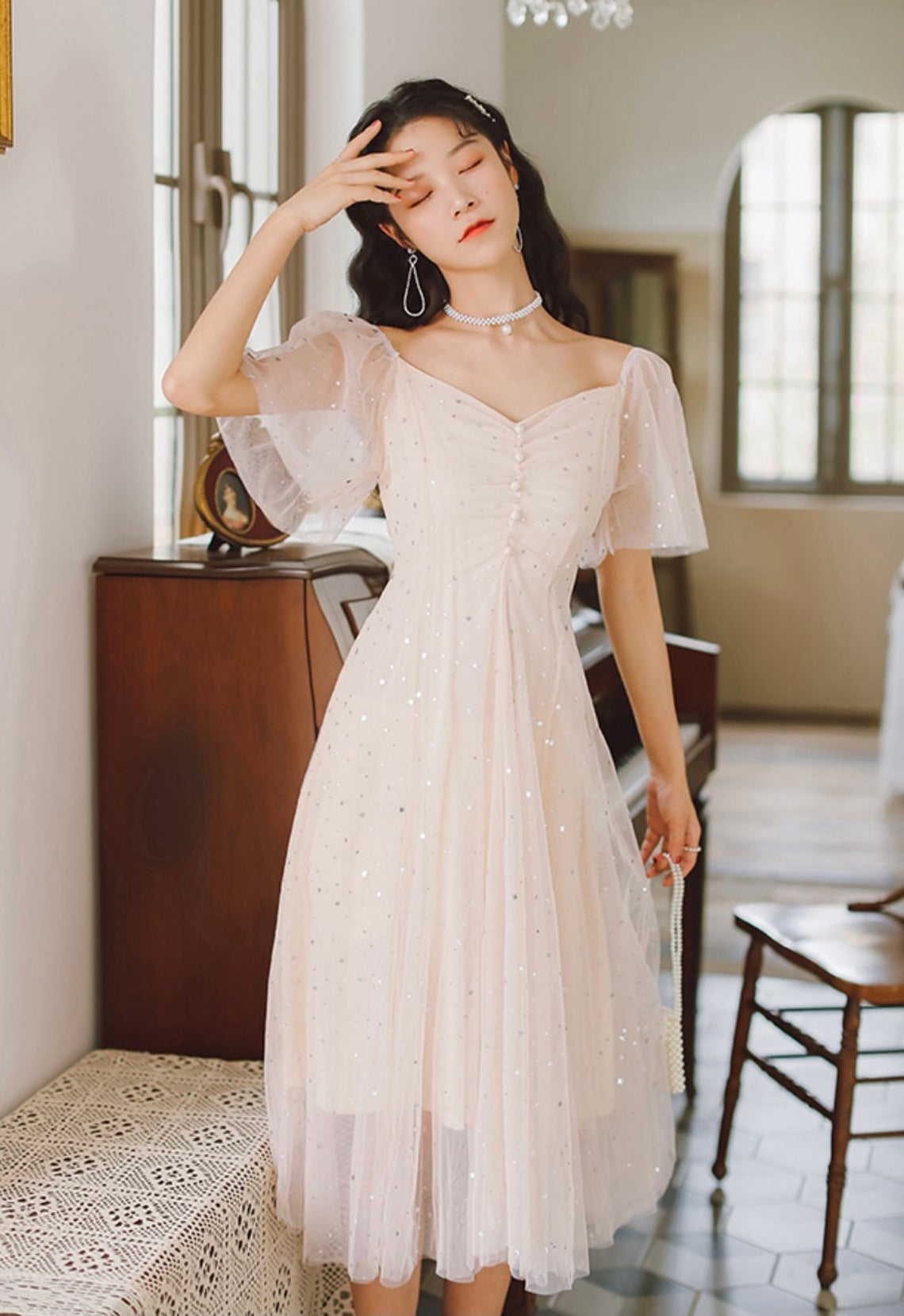 Fairy Dress-Princess Core Dress-Women Party Dress-Wedding Guest Dress-Graduation Dress-Spring Dresses-Fairy Prom Dress Y1333