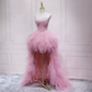 Sweetheart Pink Prom Dress Hi-low Tulle Dress s28