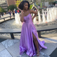 Elegant A-line Purple Sleeveless Prom Dress Graduation Dress Y1278