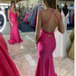 Classic Mermaid Prom Dress Backless Evening Dress Elegant Prom Gown Y641