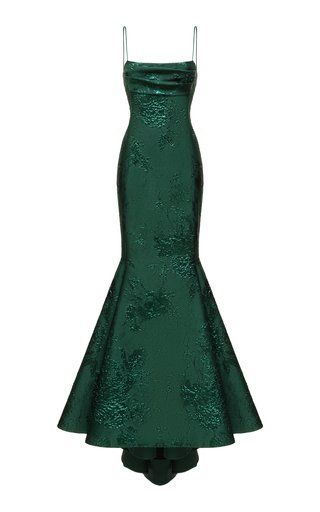 Emerald Green Spaghetti Straps Mermaid/Trumpet Prom Dress,Chic Evening Dress Y1800