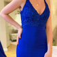Mermaid Lace-Up Long Royal Blue Prom Dress Y1273