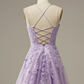 Pink Spaghetti Straps Tulle Appliques Prom Dress Senior Prom Dress Y40