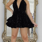 Sexy Short White/Pink/Black Homecoming Dress Sequins Party Dresses for Women Y1613