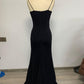 Black Long Prom Dresses,Strapless Mermaid Evening Dresses,Sparkle Tight Prom Dresses  S7919