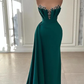 Elegant Dark Green Strapless Mermaid Long Prom Dress Evening Dress Y1920