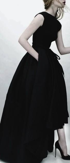 Sexy black prom dress charming pretty gown simple evening dress,o-neck party formal dress S19670