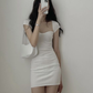 White Bodycon Dress Summer Dress, Sexy White Homecoming Dress Y1467