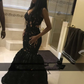 Sexy Black Sleeveless Mermaid Evening Dress,Black Girls Prom Dress Y1656