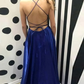 Simple Navy Blue Senior Prom Dress Classic Evening Dress Y18