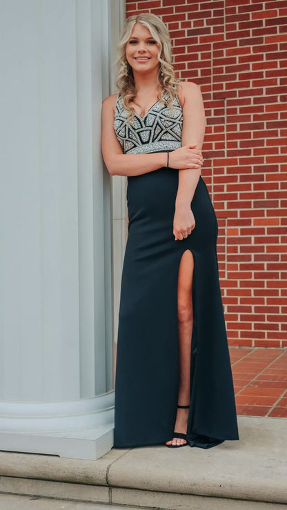 Elegant Mermaid V Neck Prom Dress,Charming Senior Prom Gown Y1101