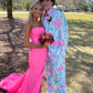 Pink Strapless Mermaid Long Prom Dress With Split Y36