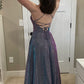 A-line Spaghetti Straps Evening Dress Sparkly Prom Dress Y426