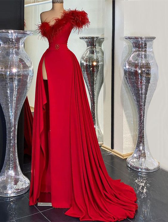Red prom dresses, custom made evening gowns, fashion evening gowns Y488