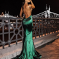Mermaid Dark Green Long Prom Dress,Backless Evening Dress Y626