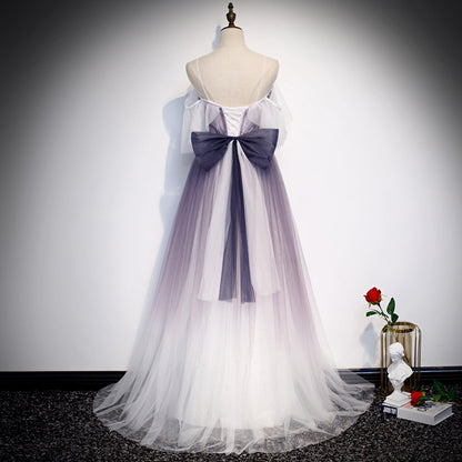 Stylish tulle long prom dress evening dress s100