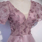 Pink tulle sequins long prom dress pink evening dress s61