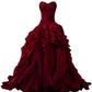 Burgundy Evening Gowns,Ball Gown Formal Dress,Evening Gowns For Teens Y1558