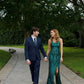Green Mermaid Long Formal Gown with Split,Backless Evening Dress Y1576