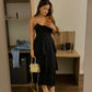 Elegant Black Strapless Evening Dress,Black Party Dress Y1335