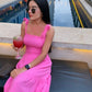 Generous A-line Pink Sleeveless Long Prom Dress,New Arrival Prom Dress  Y1342
